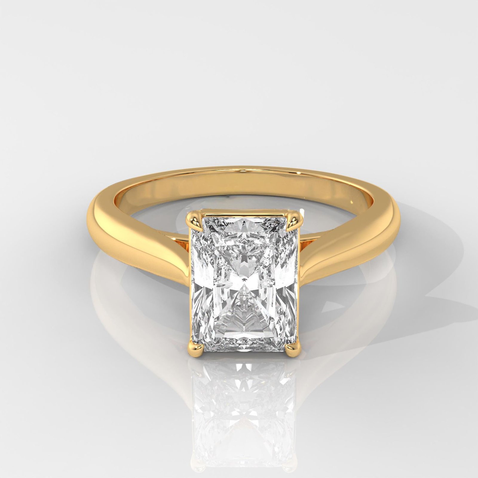 Radiant Cut Lab-Grown Diamond Solitaire Ring