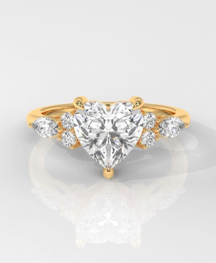 Heart Lab Diamond Engagement Ring