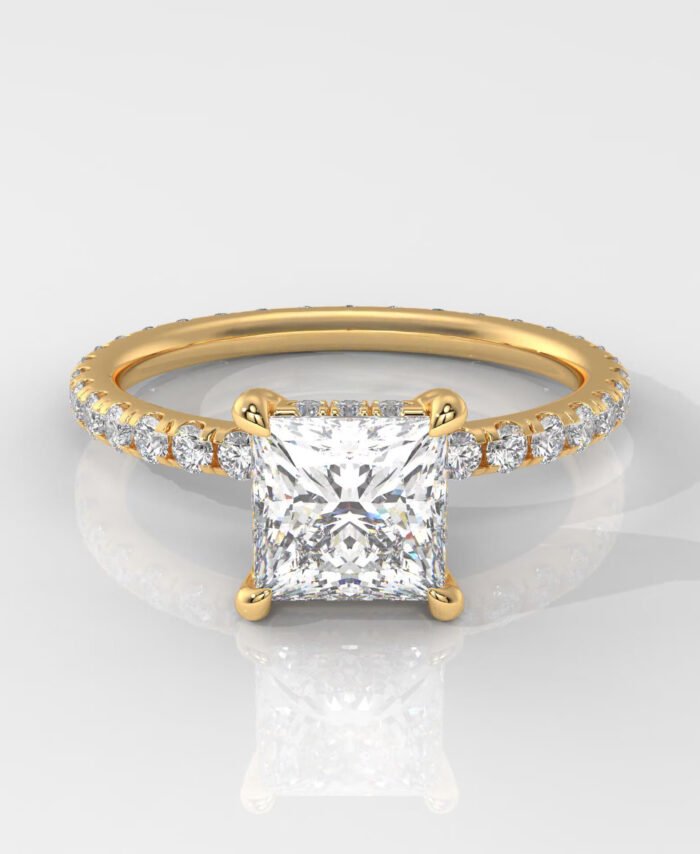 Princess Cut Halo Engagement Ring