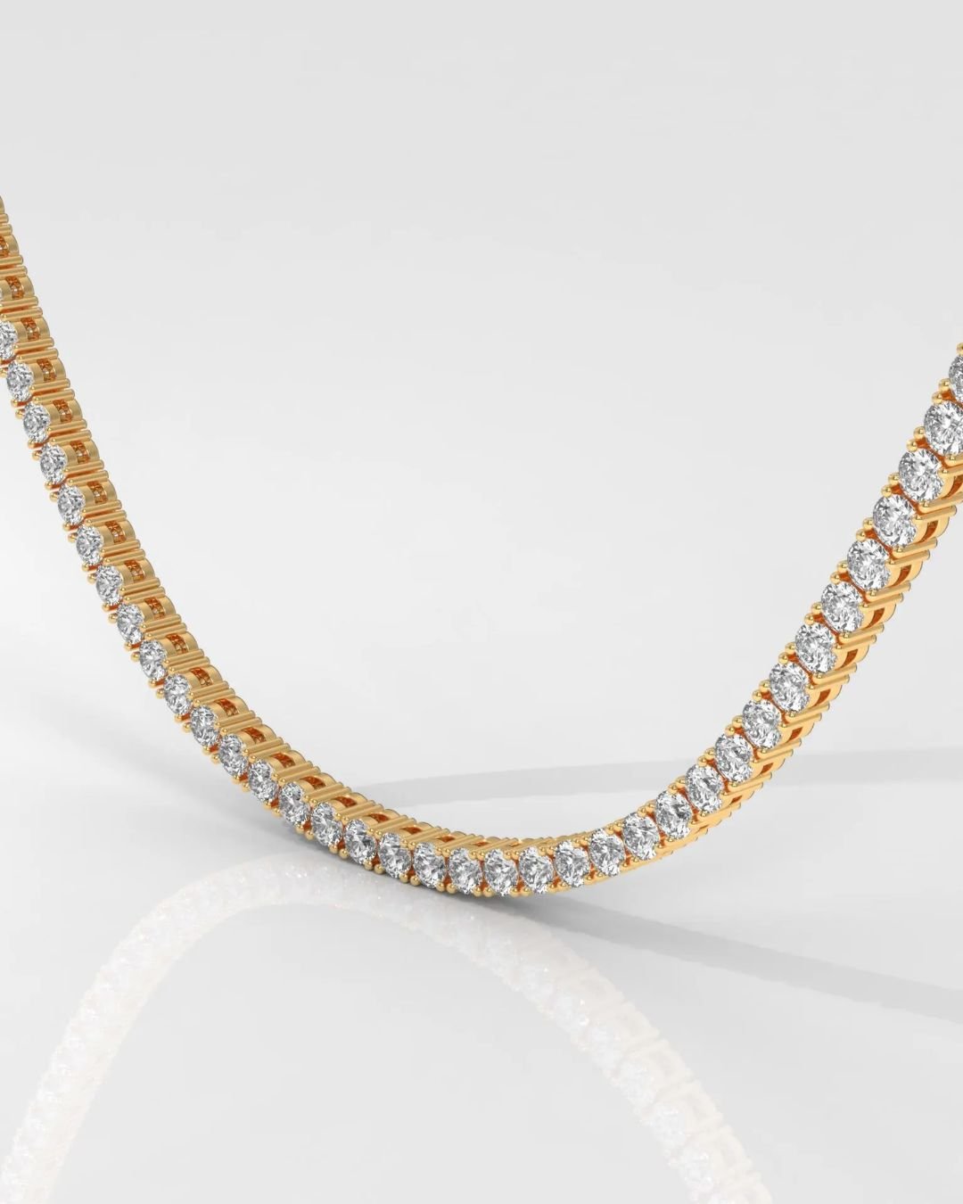 Round Brilliant Cut Tennis Necklace