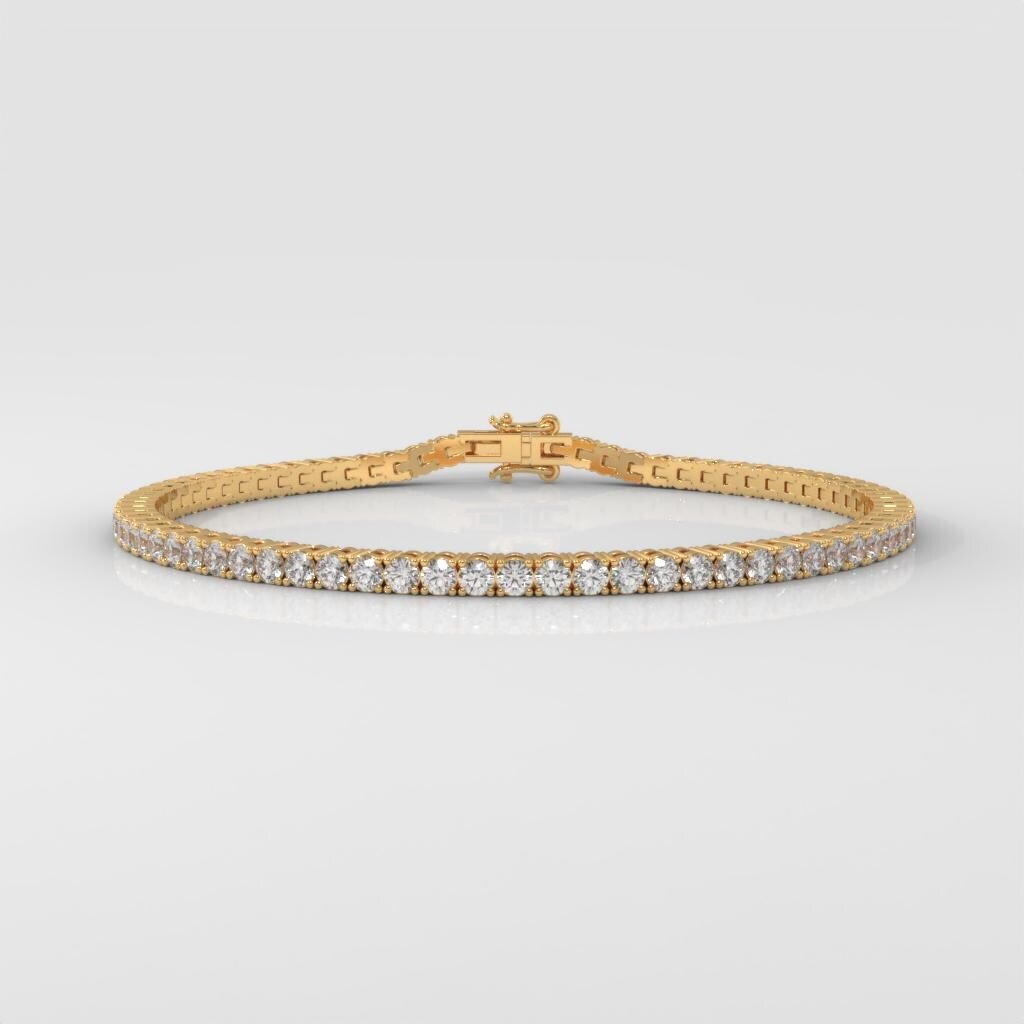 4CT Round Brilliant Cut Tennis Bracelet