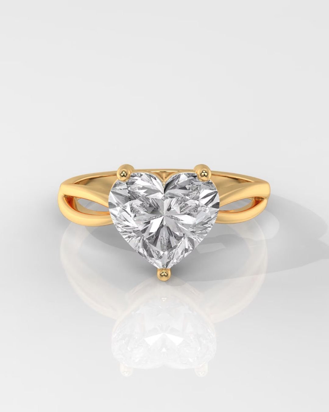 Heart Brlliant Cut Engagement Ring
