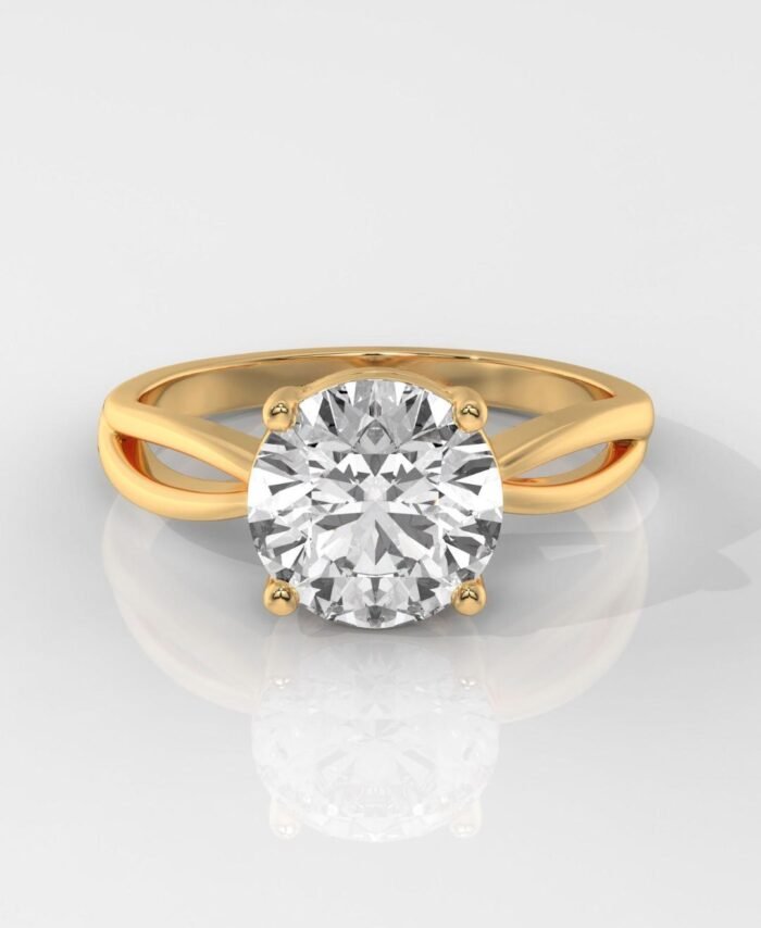 Round Twisted Infinity Engagement Ring