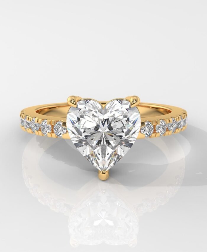 Heart Brilliant Cut Engagement Ring