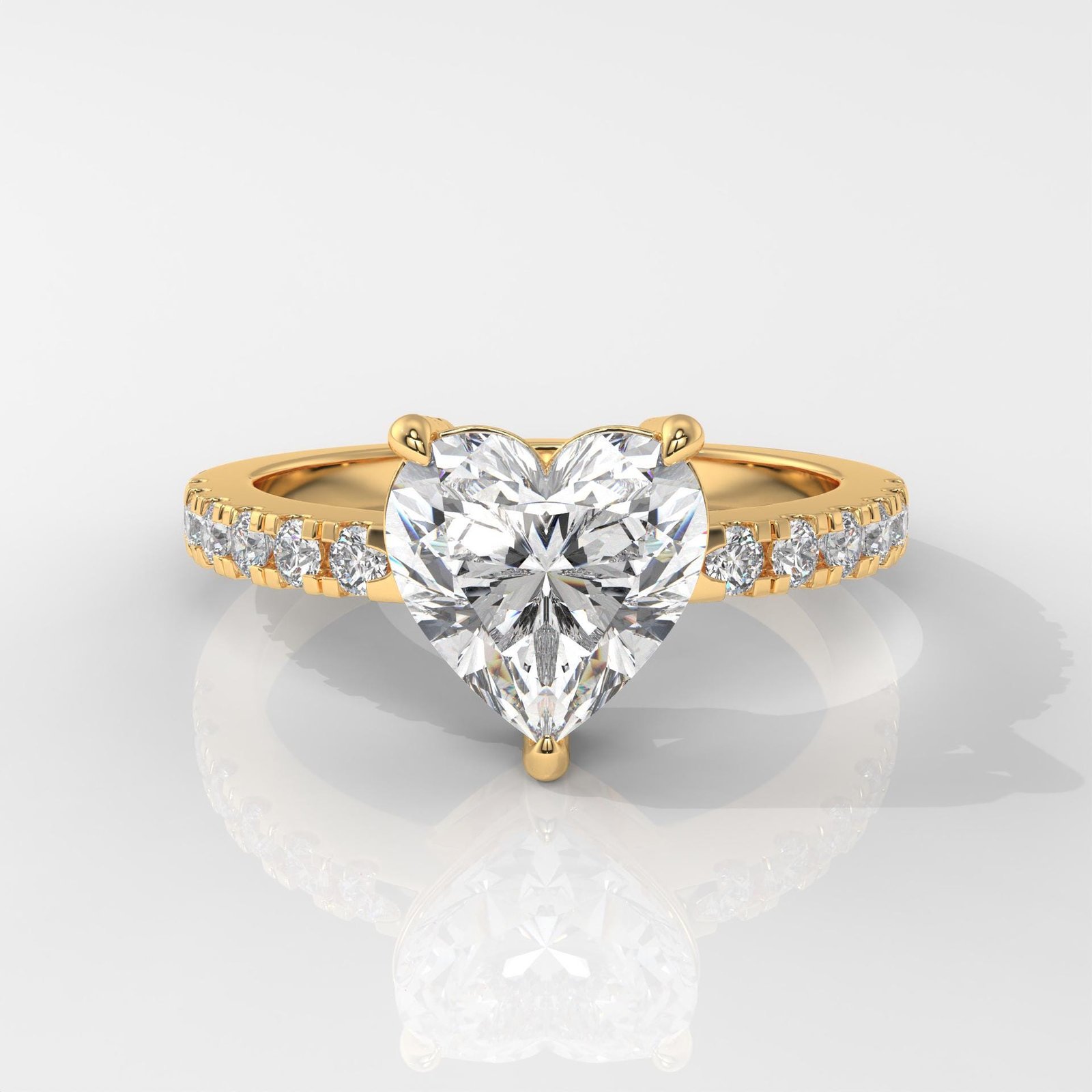 Heart Brilliant Cut Engagement Ring