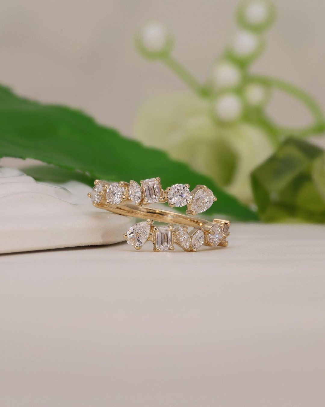 Multi Shape Open Wedding Band