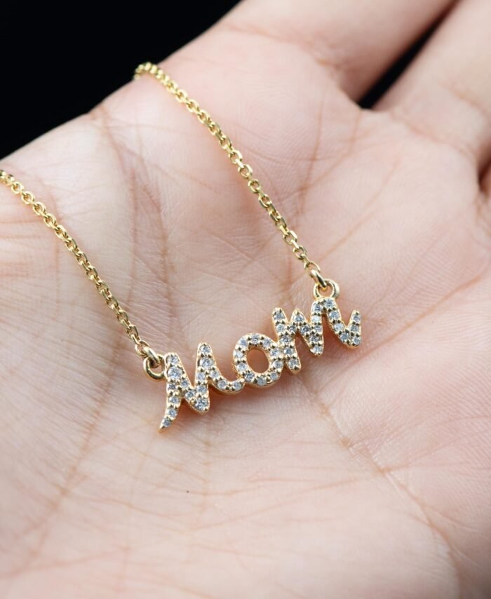 Mom Initial Diamond necklace
