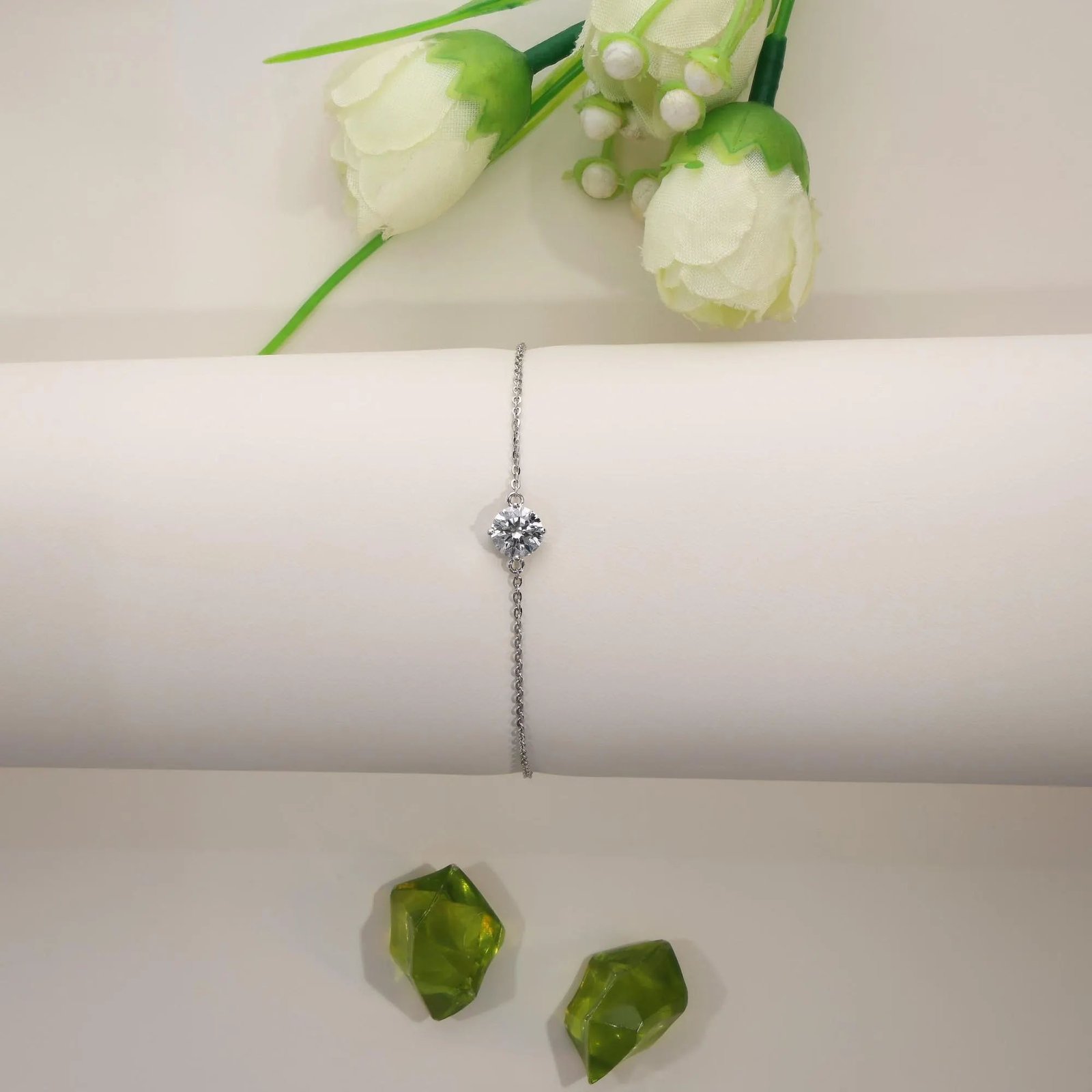 Round Solitaire Lab Grown Diamond Bracelet