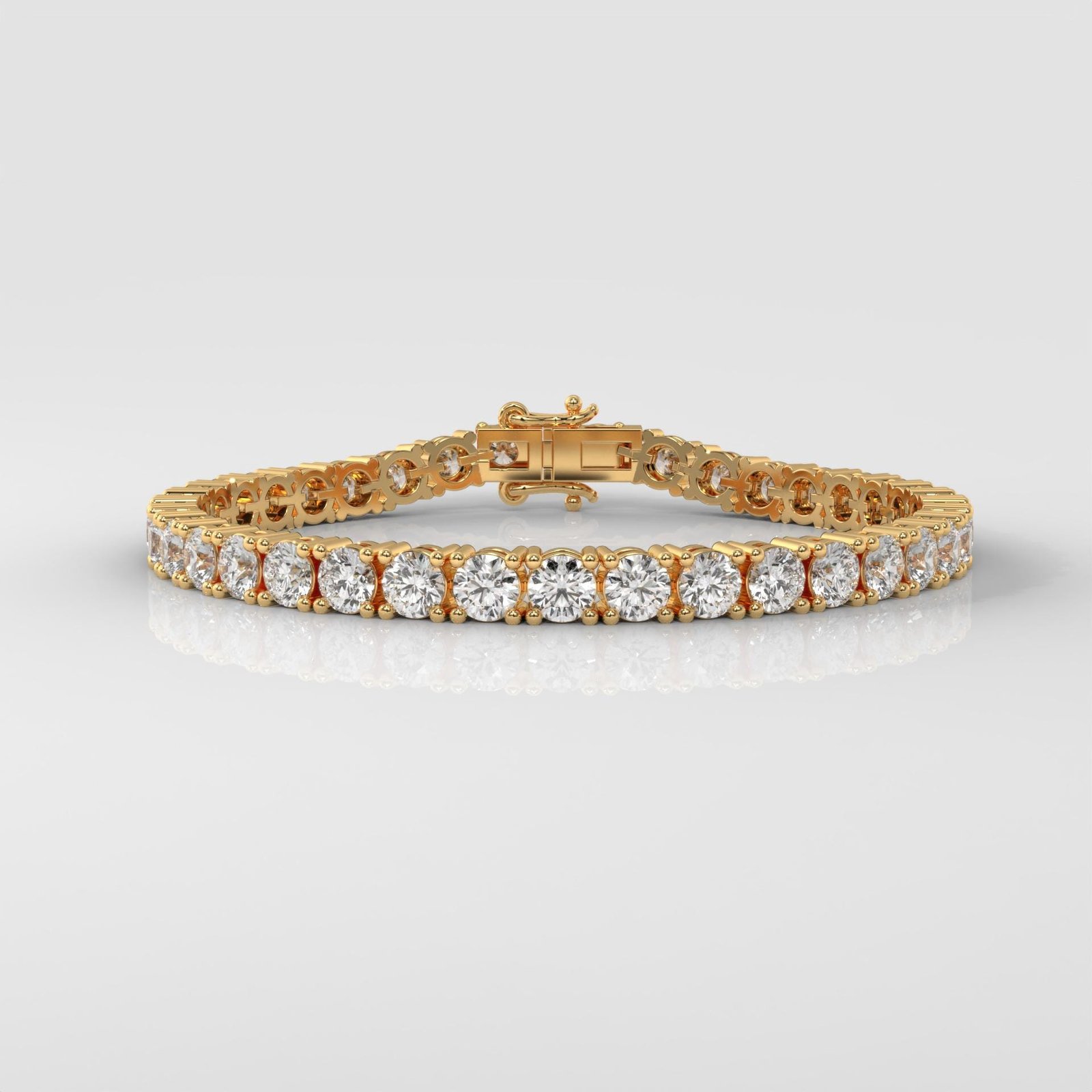 12CT Round Brilliant Cut Tennis Bracelet