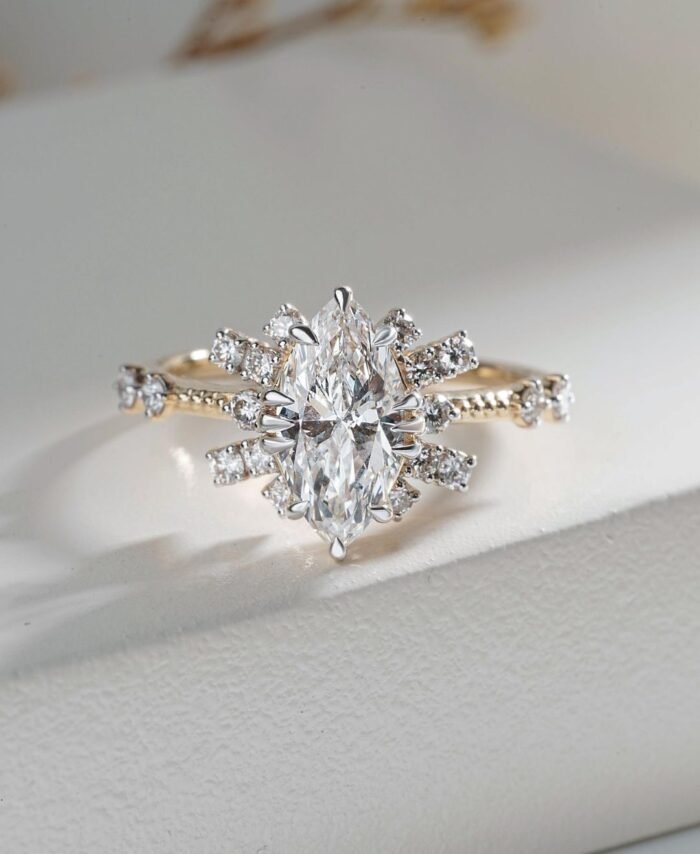 Marquise Lab Grown Diamond Engagement Ring