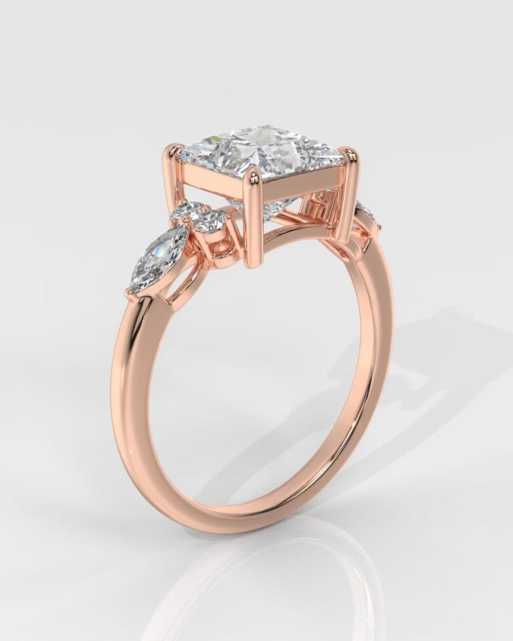 Princess Cut Lab Grown Diamond Engagement Ring – bellelidiamonds.com