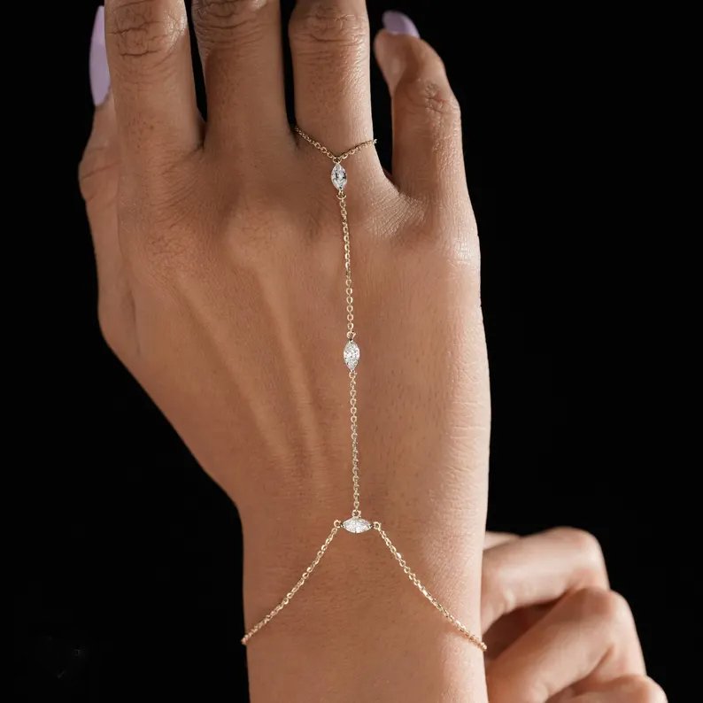 Marquise Hand Harness Bracelet