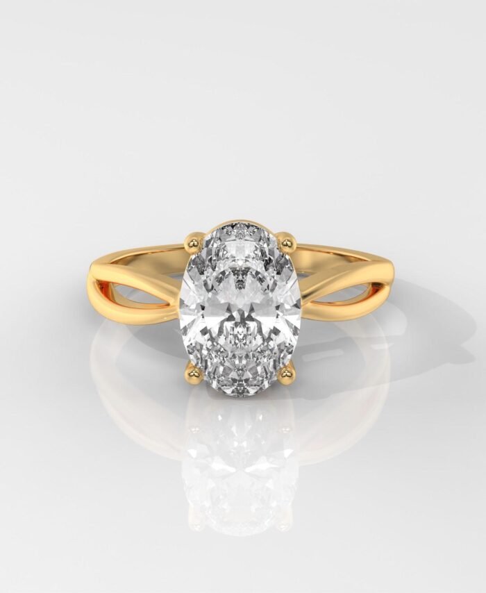 Oval Cut Infinty Engagement Ring