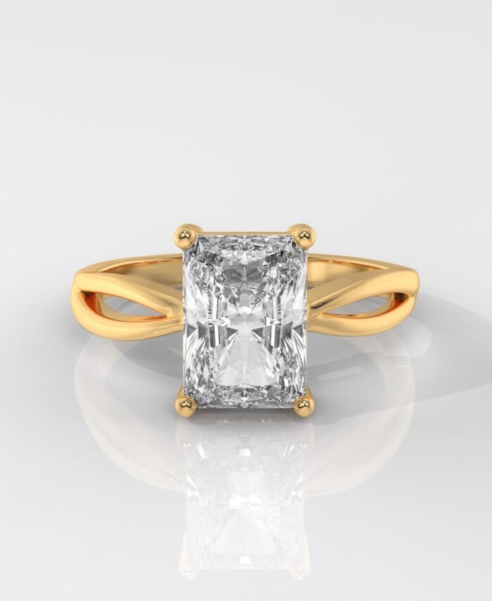 Radaint Cut Infinty Engagement Ring