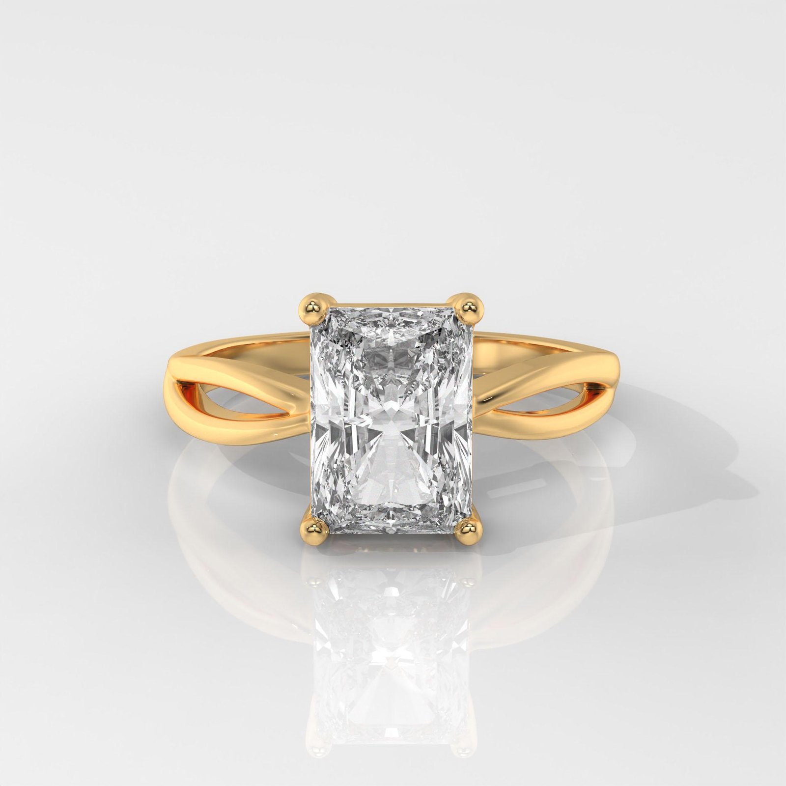 Radaint Cut Infinty Engagement Ring