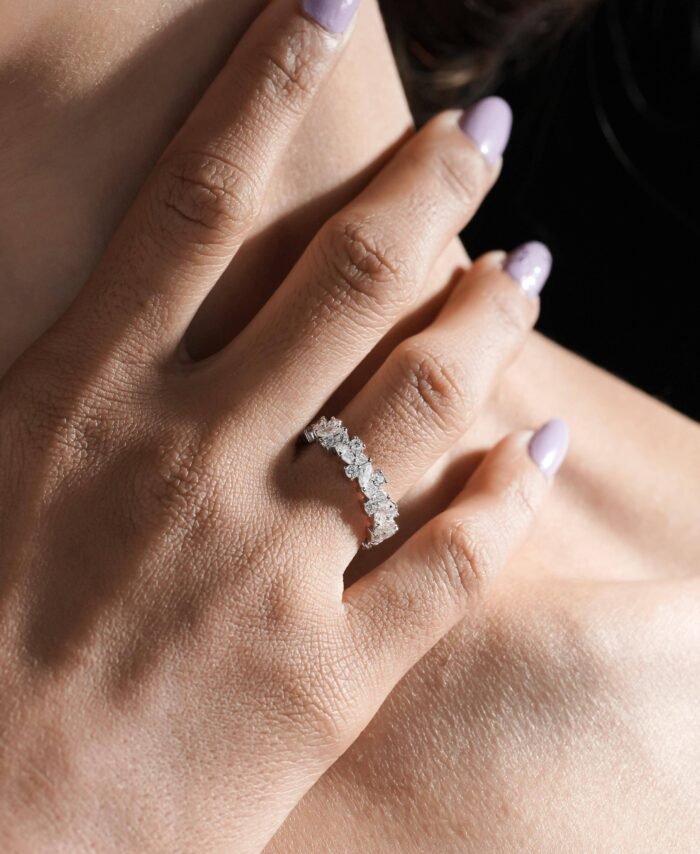 Round Marquise Cut Eternity Ring